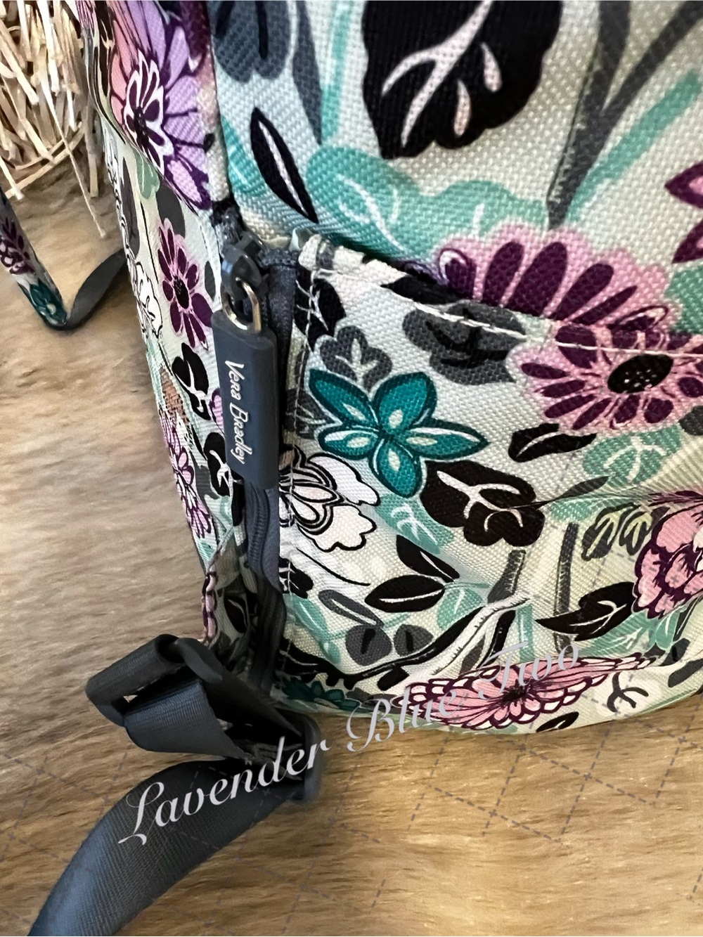 VERA BRADLEY Penelope’s Garden Convertible Ripstop Laptop Backpack Diaper Floral - Picture 7 of 15